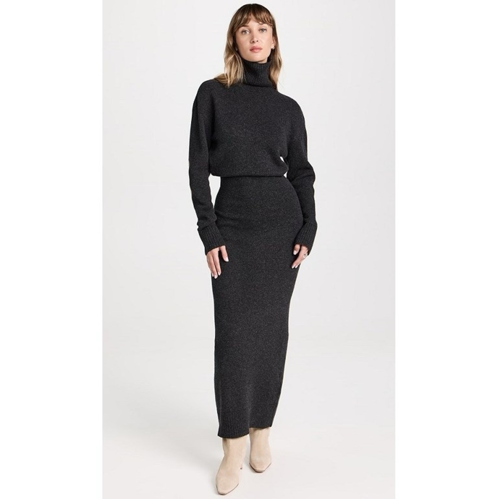 AMI PARIS GREY turtleneck WOOL CASHMERE sweater  DRESS  XS ALEXANDRE MATTIUSSI